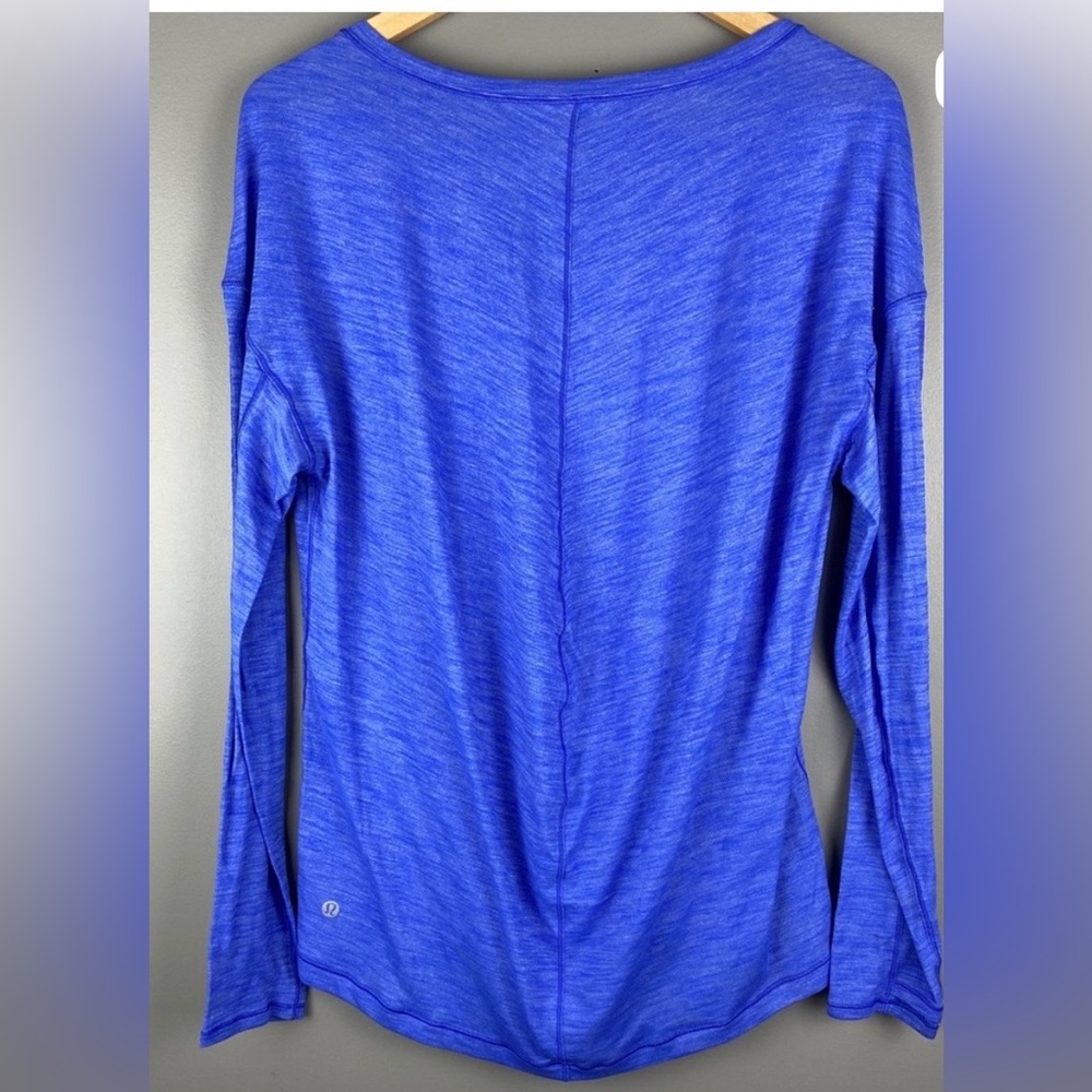 Lululemon On The Run Long Sleeve Heather Sapphire - Picture 5 of 13